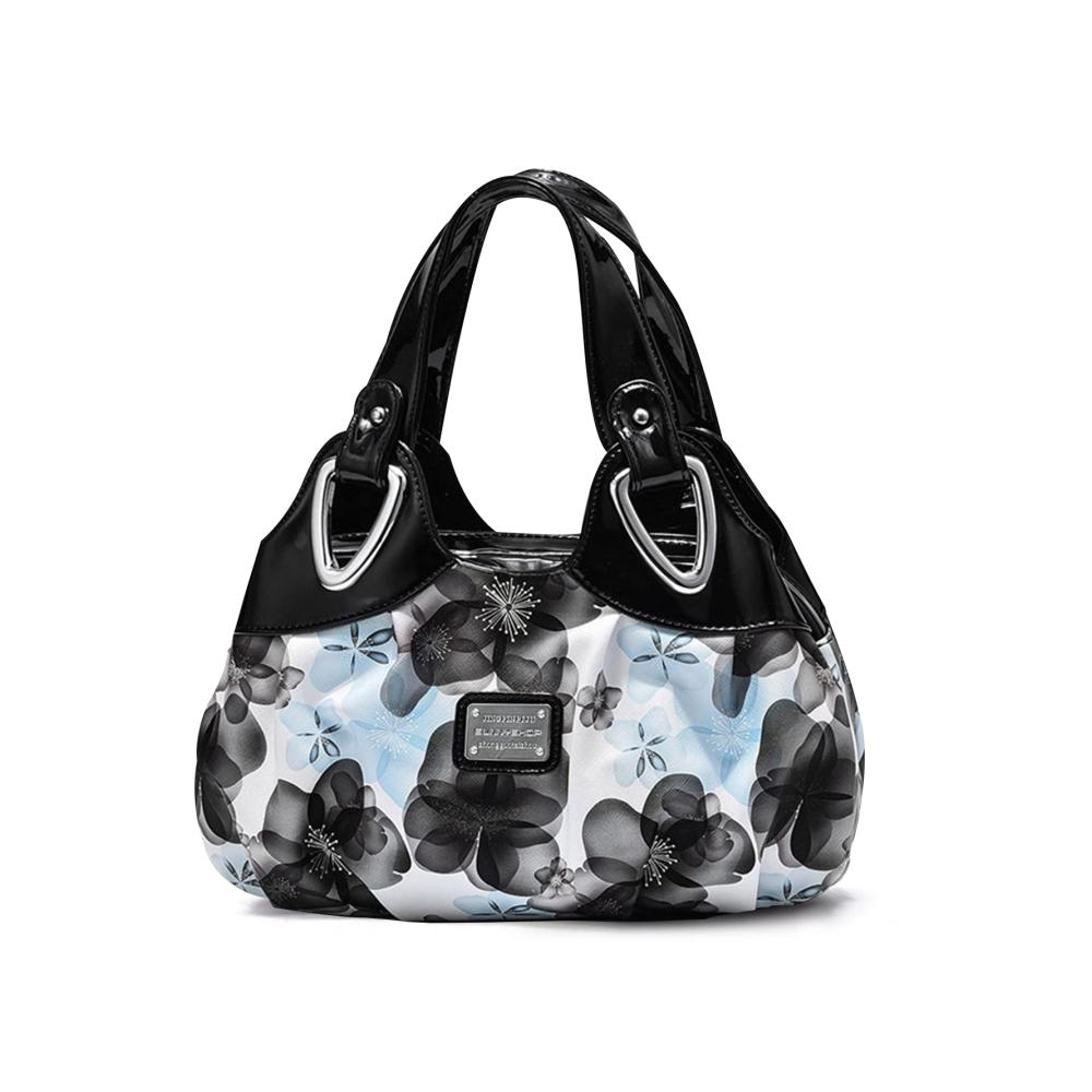 Black Handle/Blue Flower