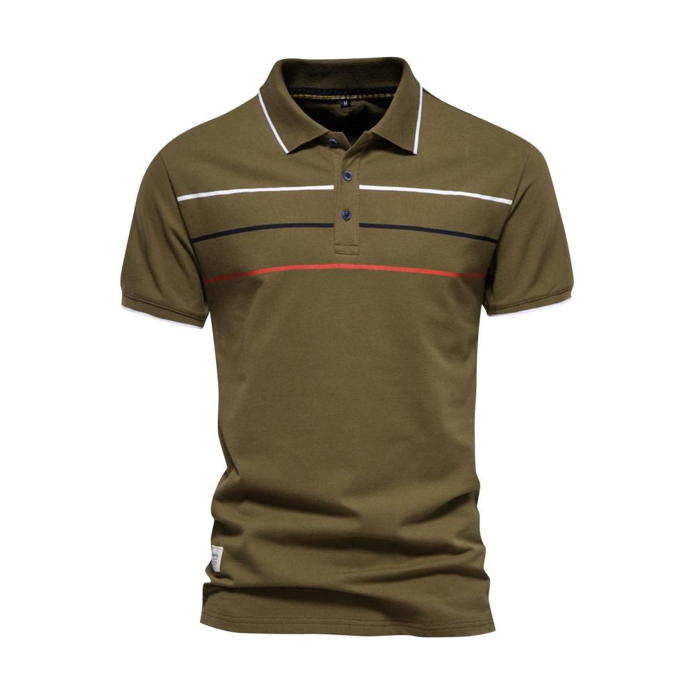 06-armeegrün Kurzarm Shirts Herren