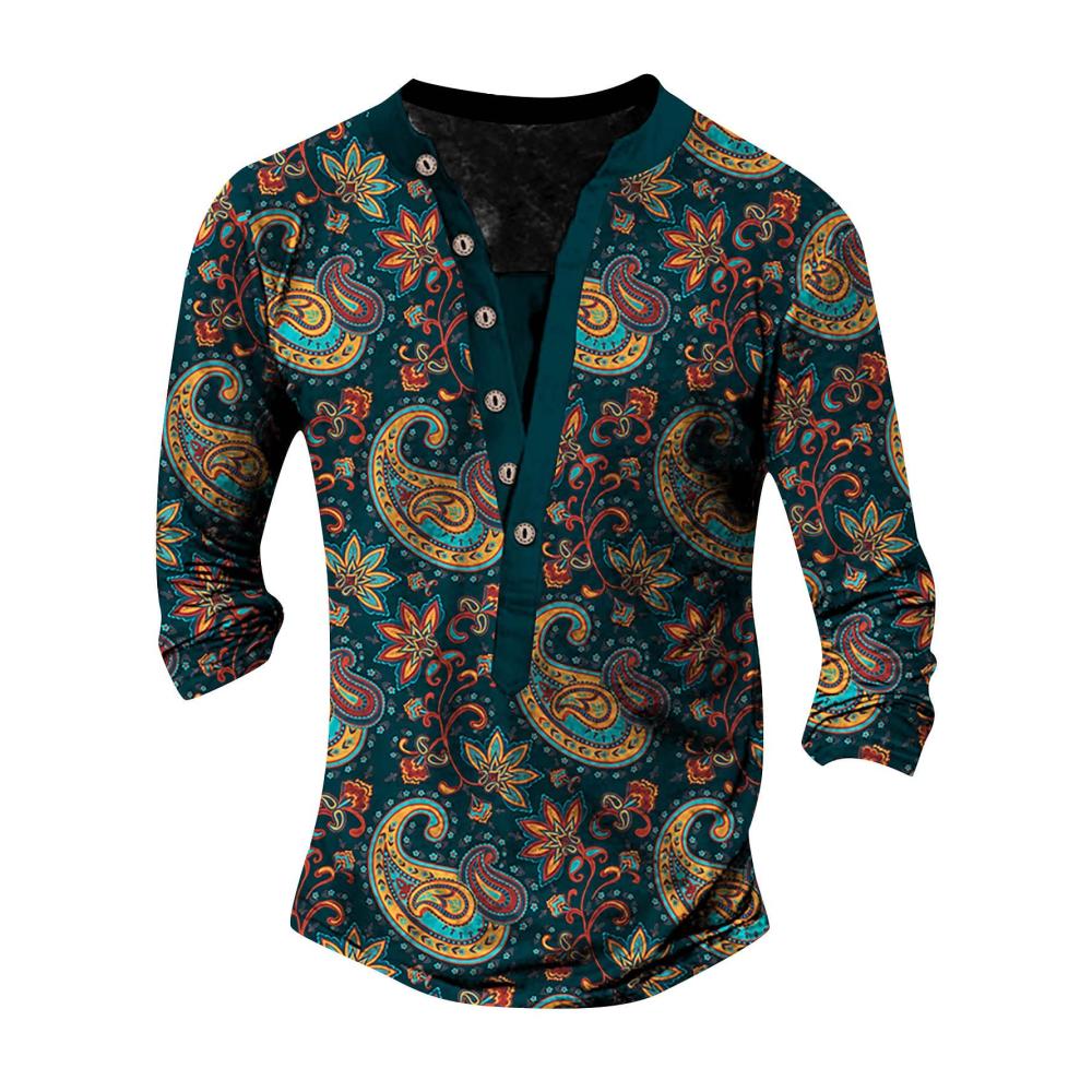 04dunkelgrün Langarmshirts für Herren