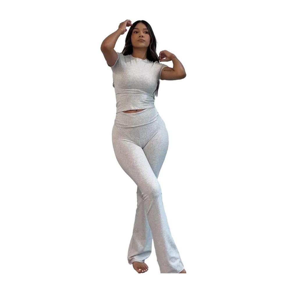 Grey Short Sleeve Set