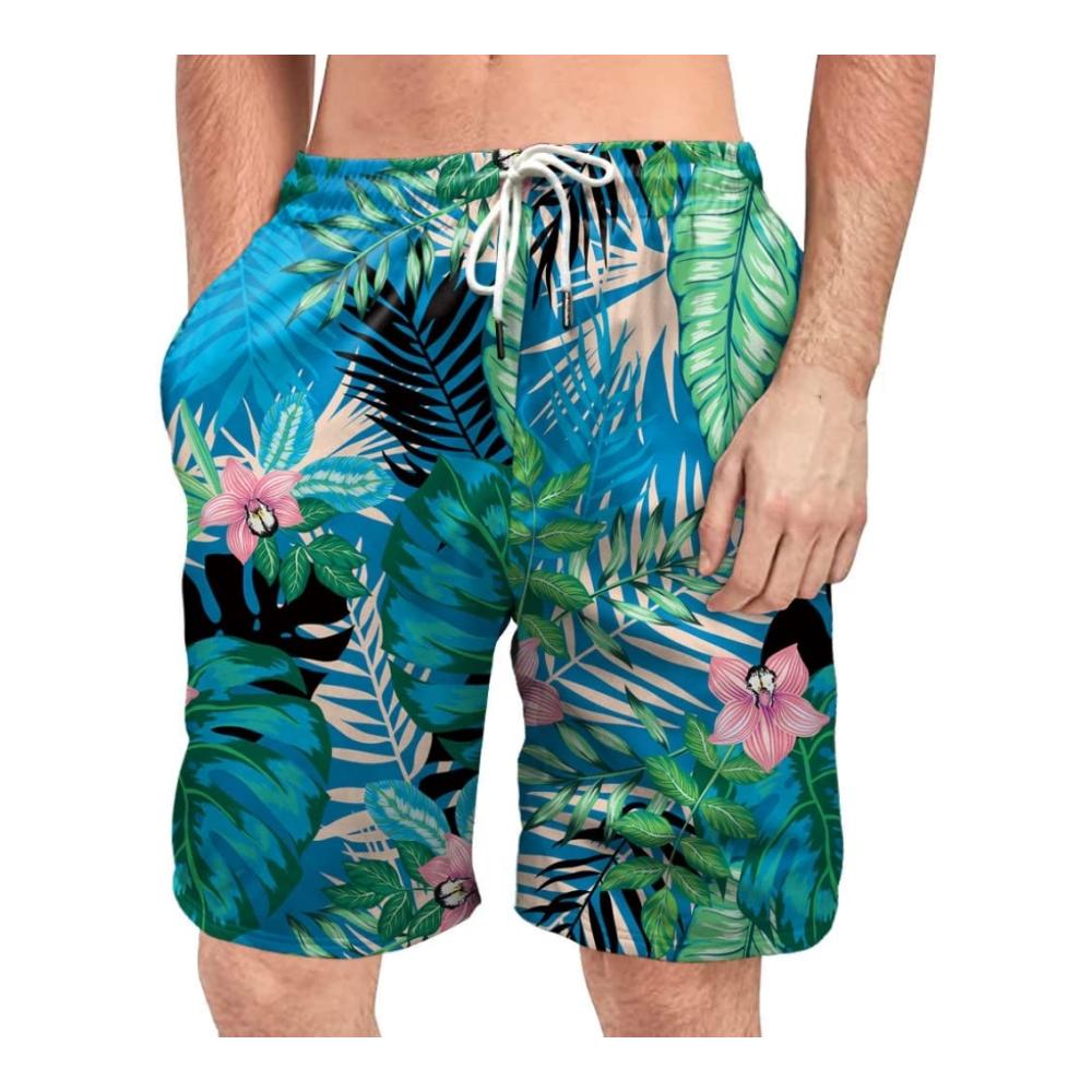Tropische Blüten und Blätter