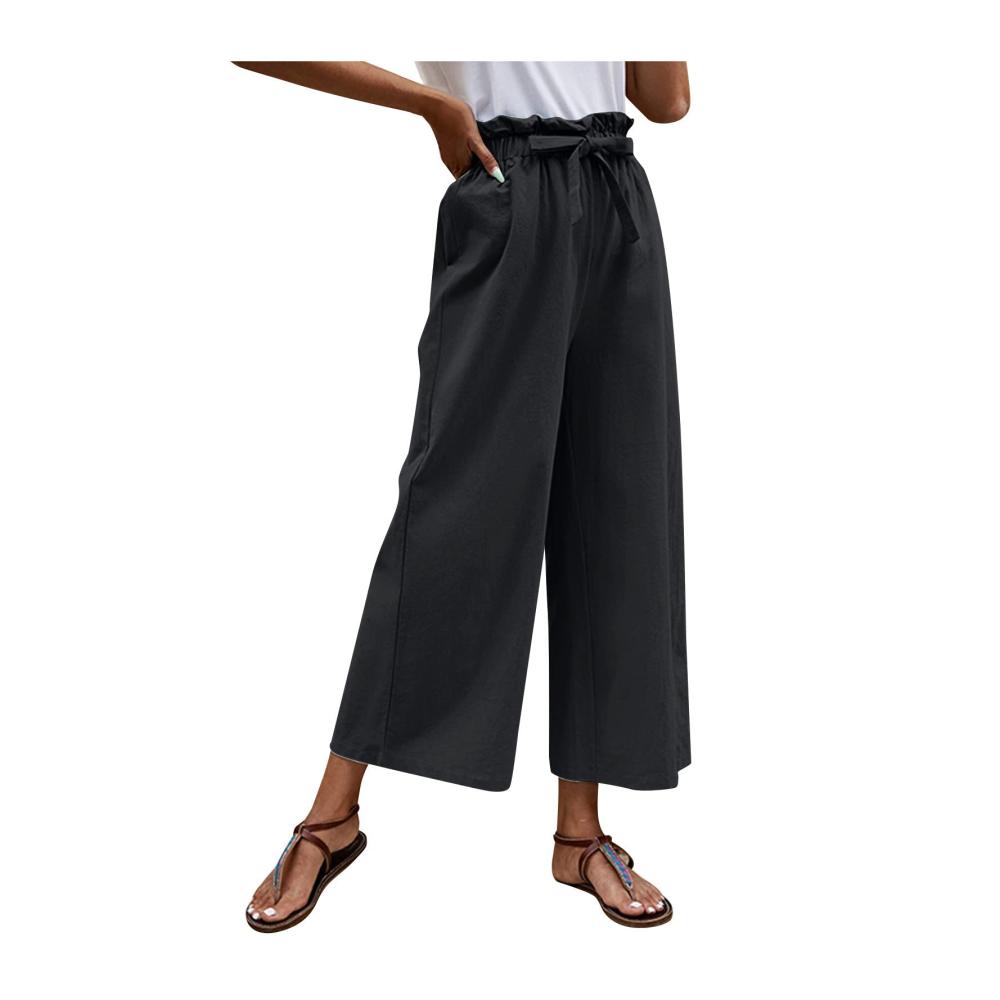 03-schwarz Damen Hosen Sommer