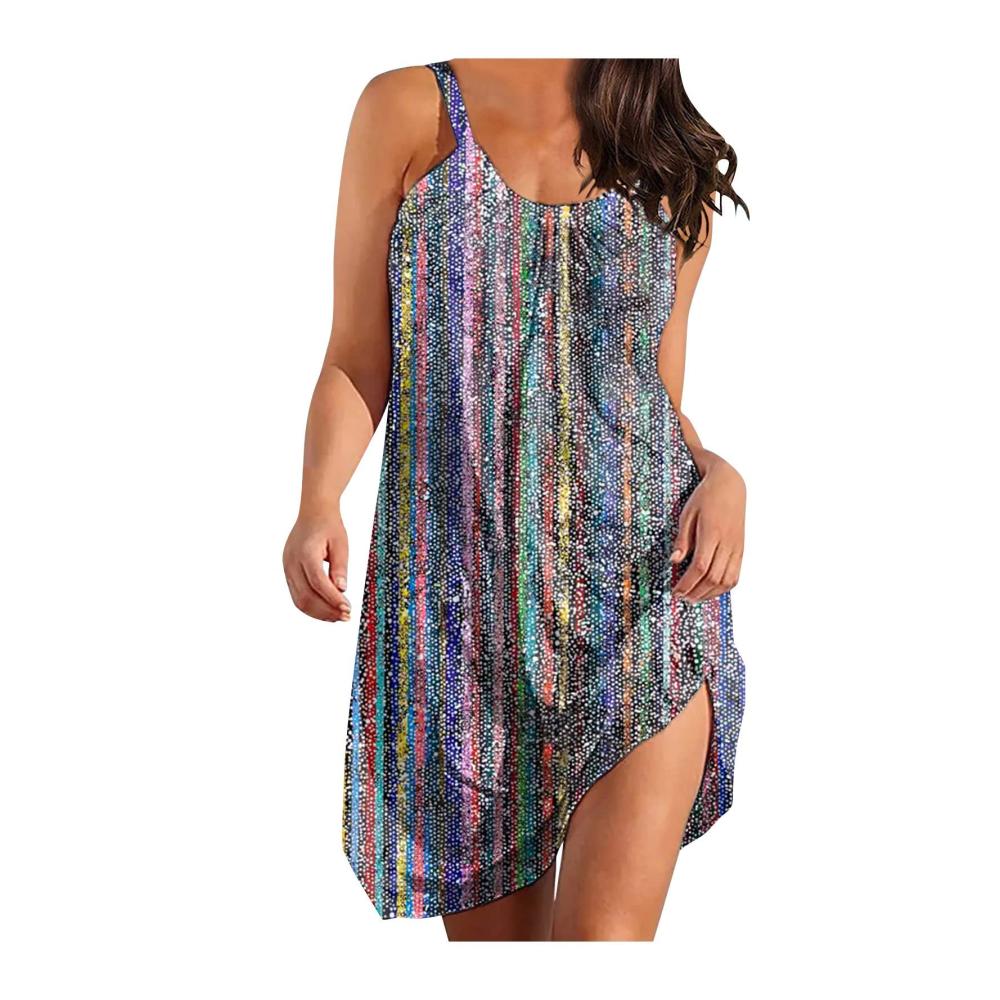 01-grau Sommerkleider Damen