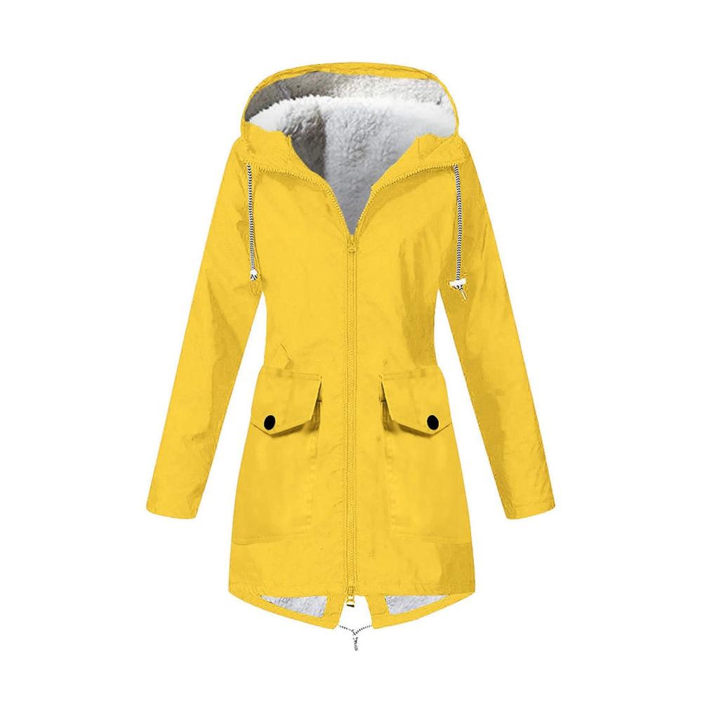 04-Gelb Damen Regenjacke Wasserdicht