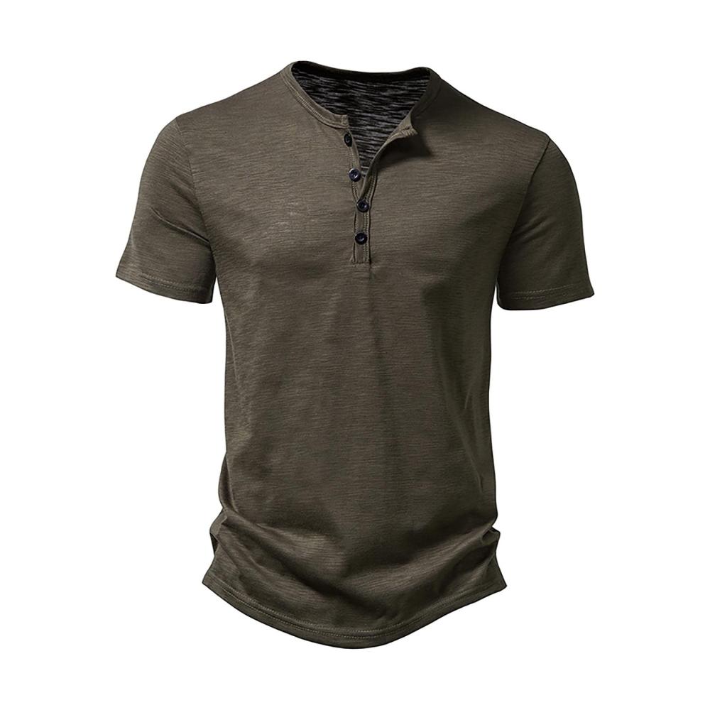 01-armeegrün Herren Kurzarm Shirt