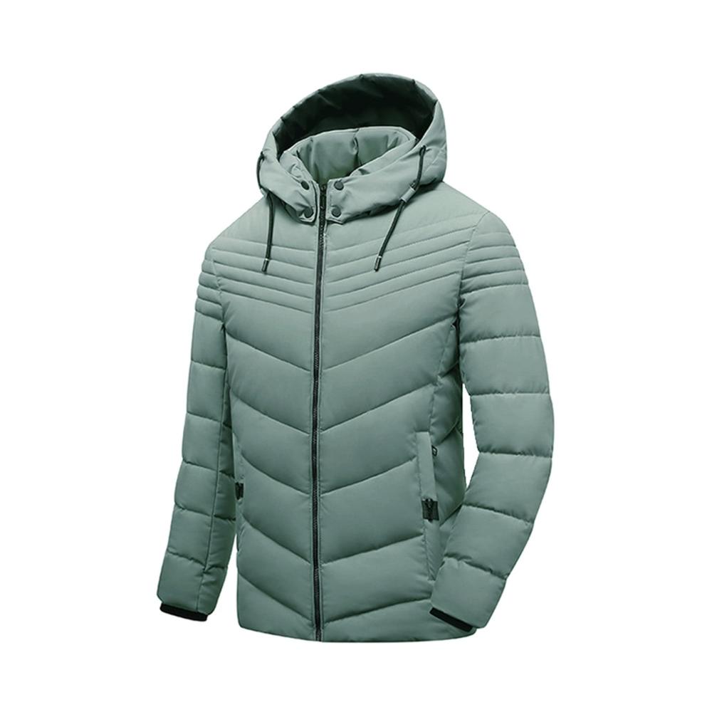 02grün Herren Wintermantel