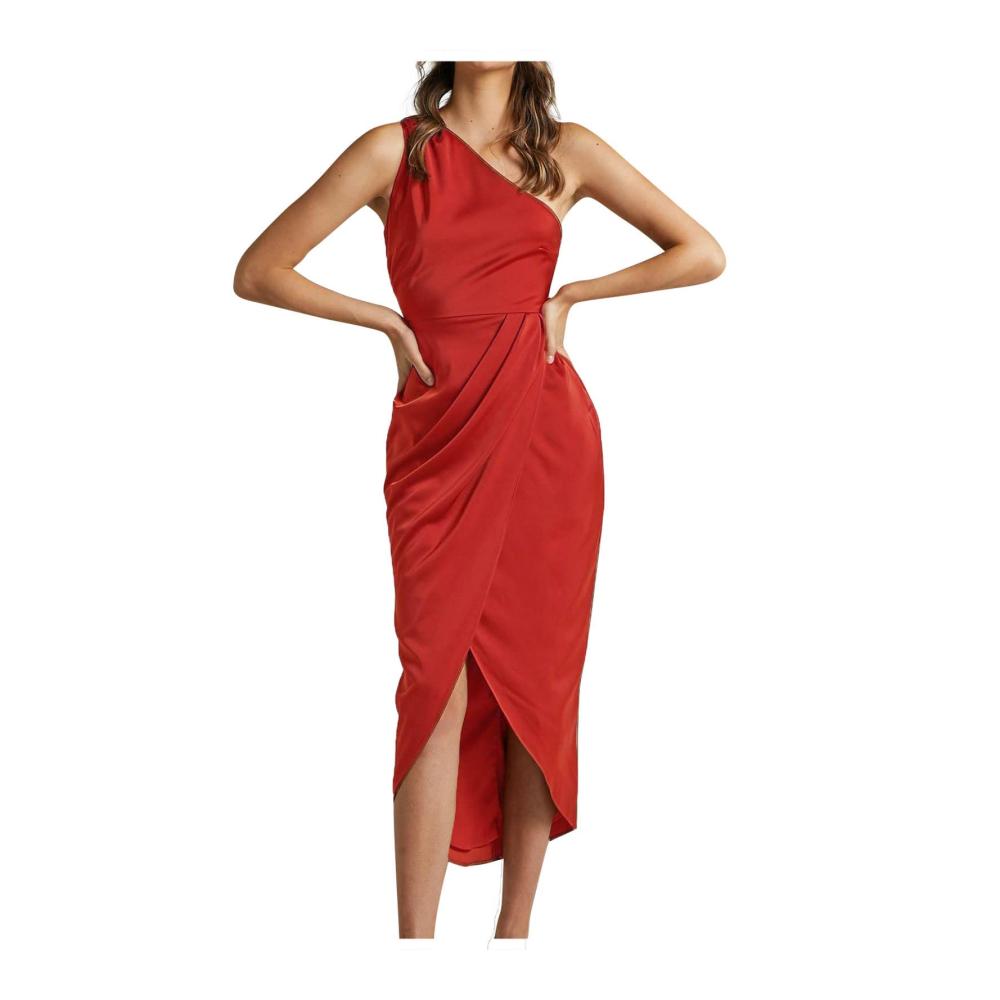 01orange Damen Elegant Strickkleid