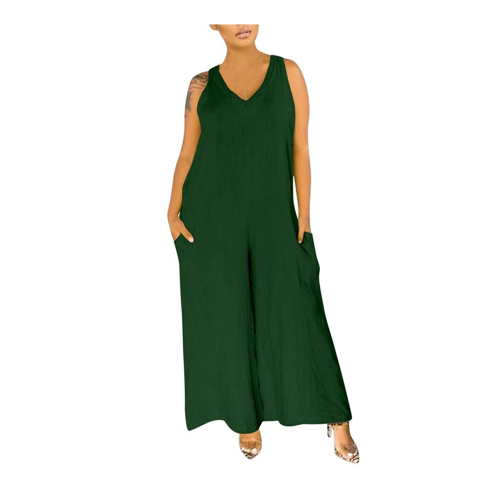 02-dunkelgrün Sommerkleid Damen Lang