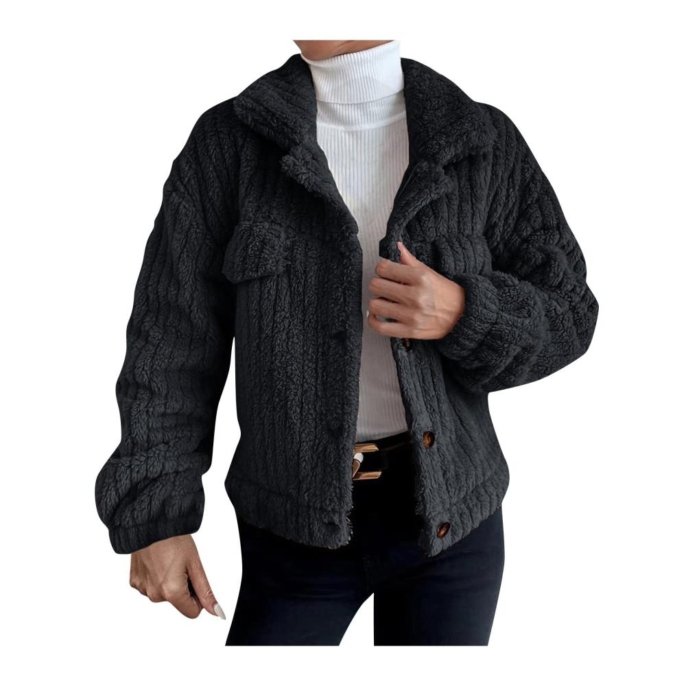 01-schwarz Damen Mantel