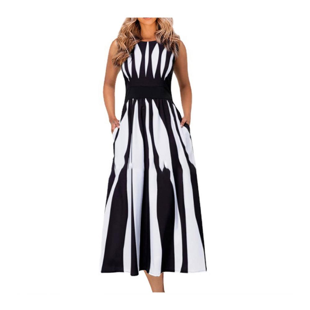 03-weiß Sommerkleid Damen Lang