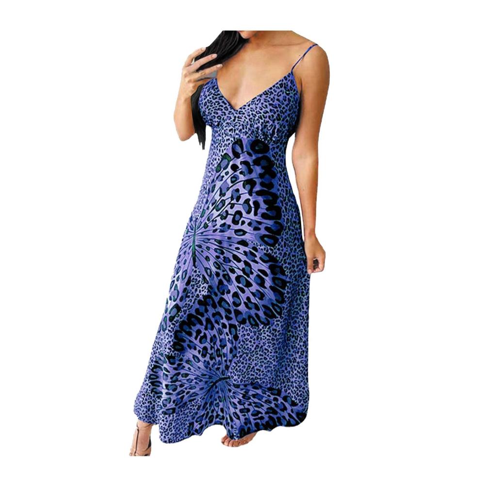 01-königsblau Sommerkleid Damen