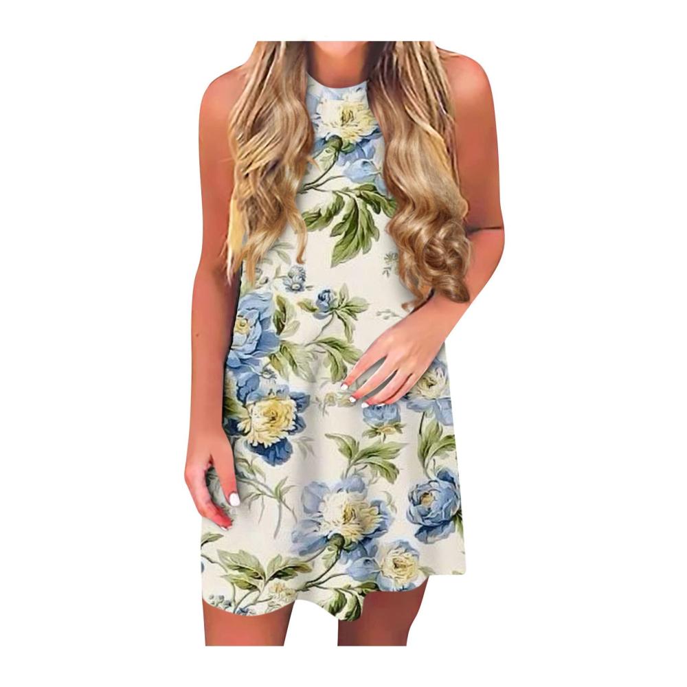 03-grün Damen Sommerkleider