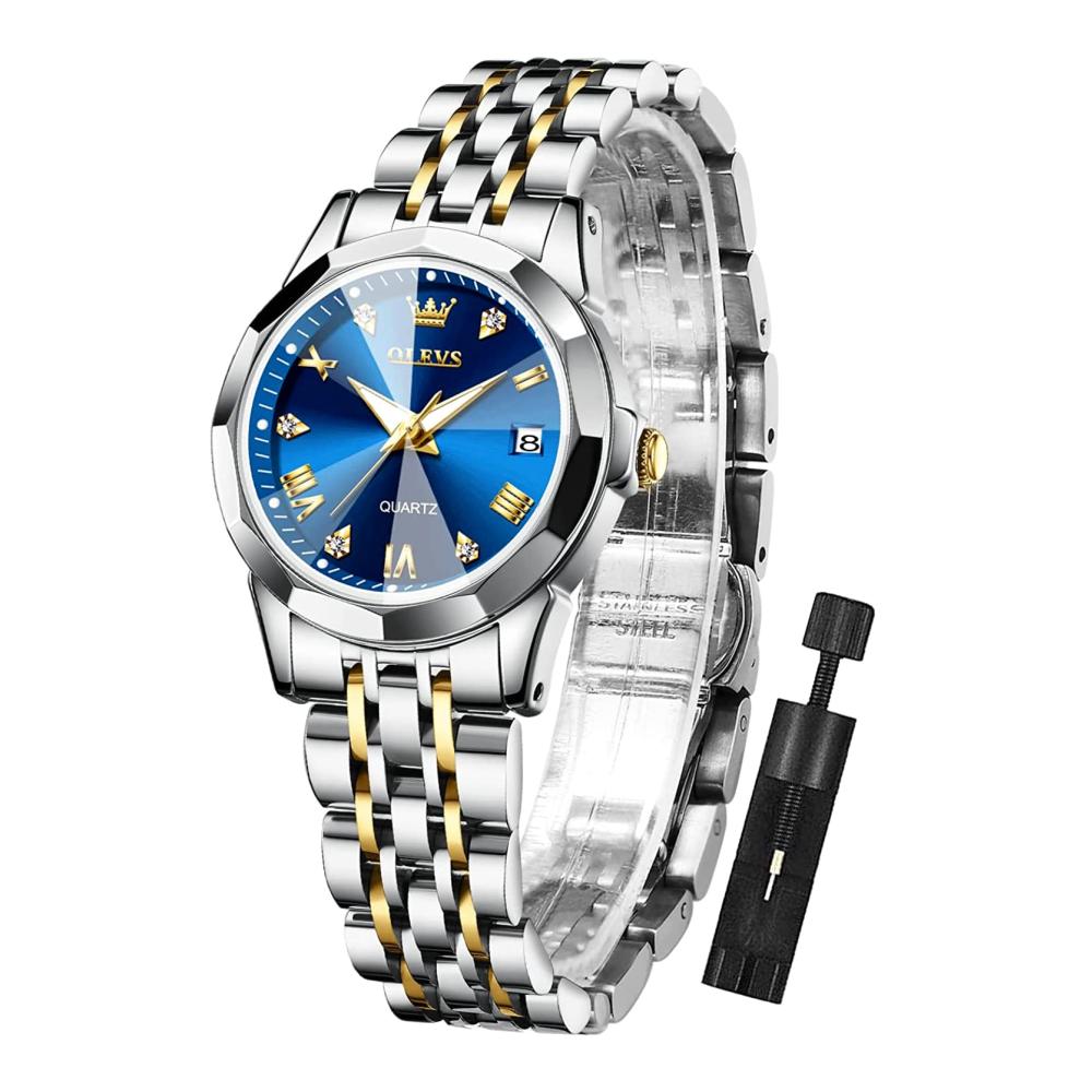 Blaue Uhr für Damen