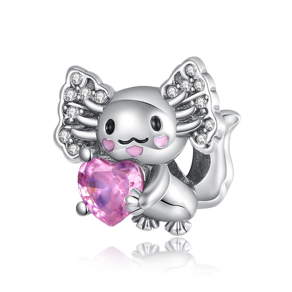 Cute Stitch and Pink Heart Charm