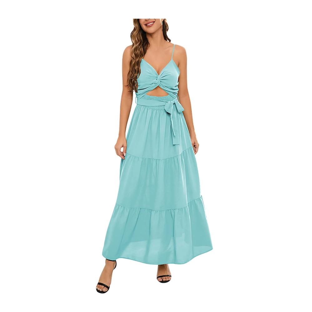 02-minzgrün Damen Sommerkleider