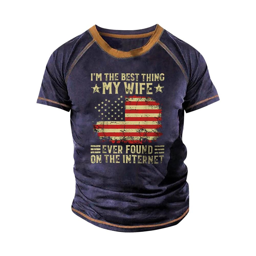 04-lila Kurzarm Shirts Herren