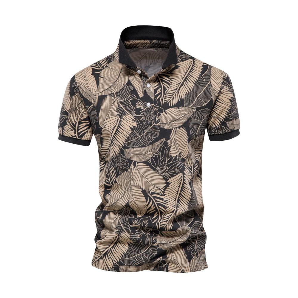 03-kaffee Kurzarm Shirts Herren