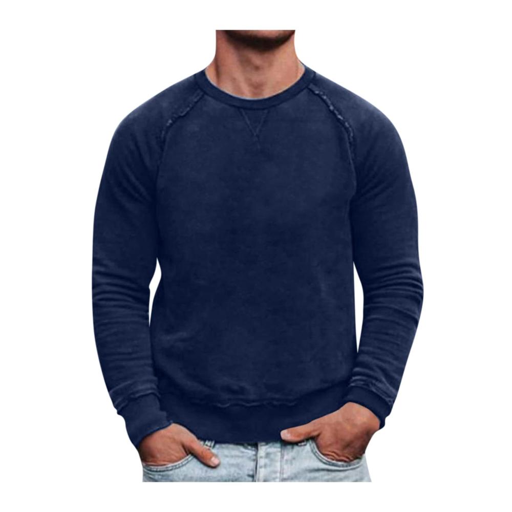 02dunkelblau Langarmshirts für Herren