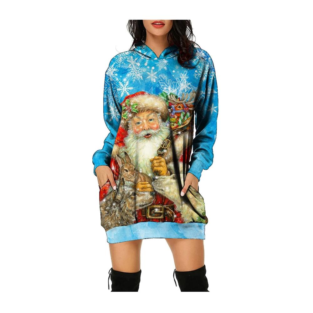 01-rot Weihnachtskleid Damen