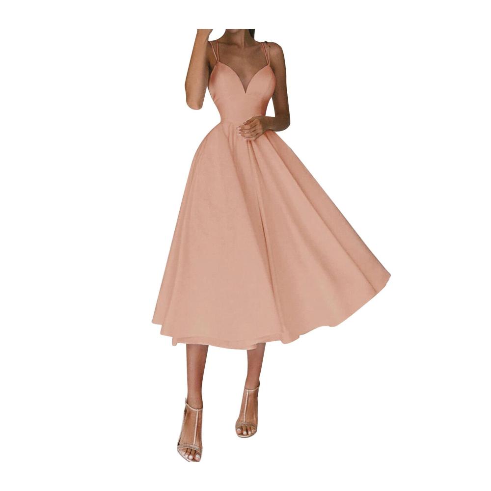 01orange Kleid Damen Partykleid Kleider