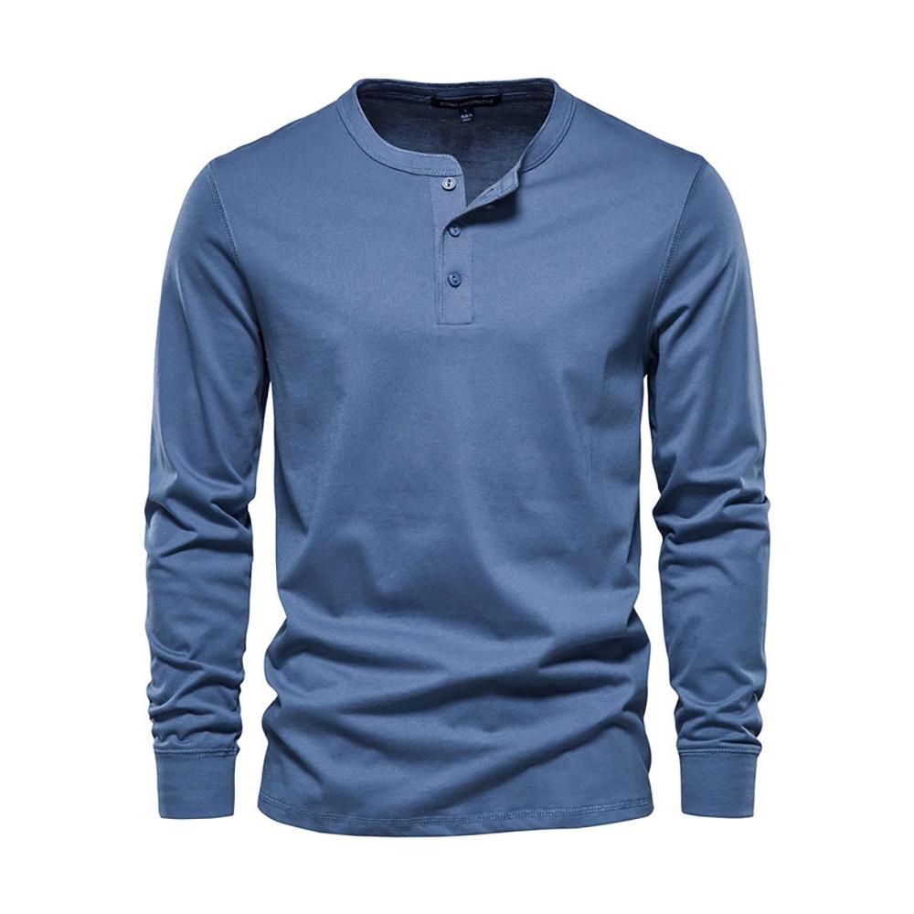 01blau Langarmshirts für Herren