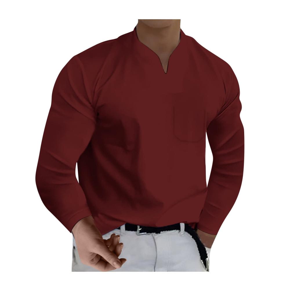 06weinrot Langarmshirts für Herren