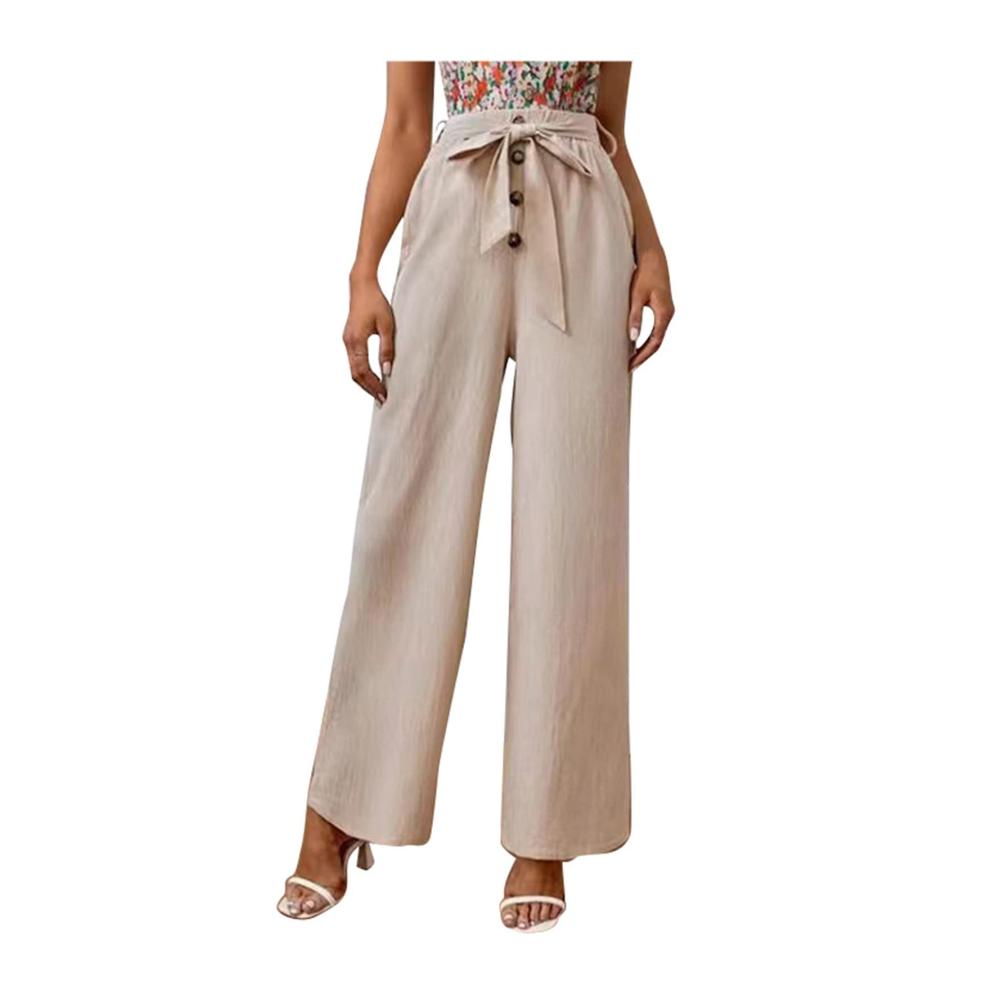 02-beige Damen Hosen Sommer