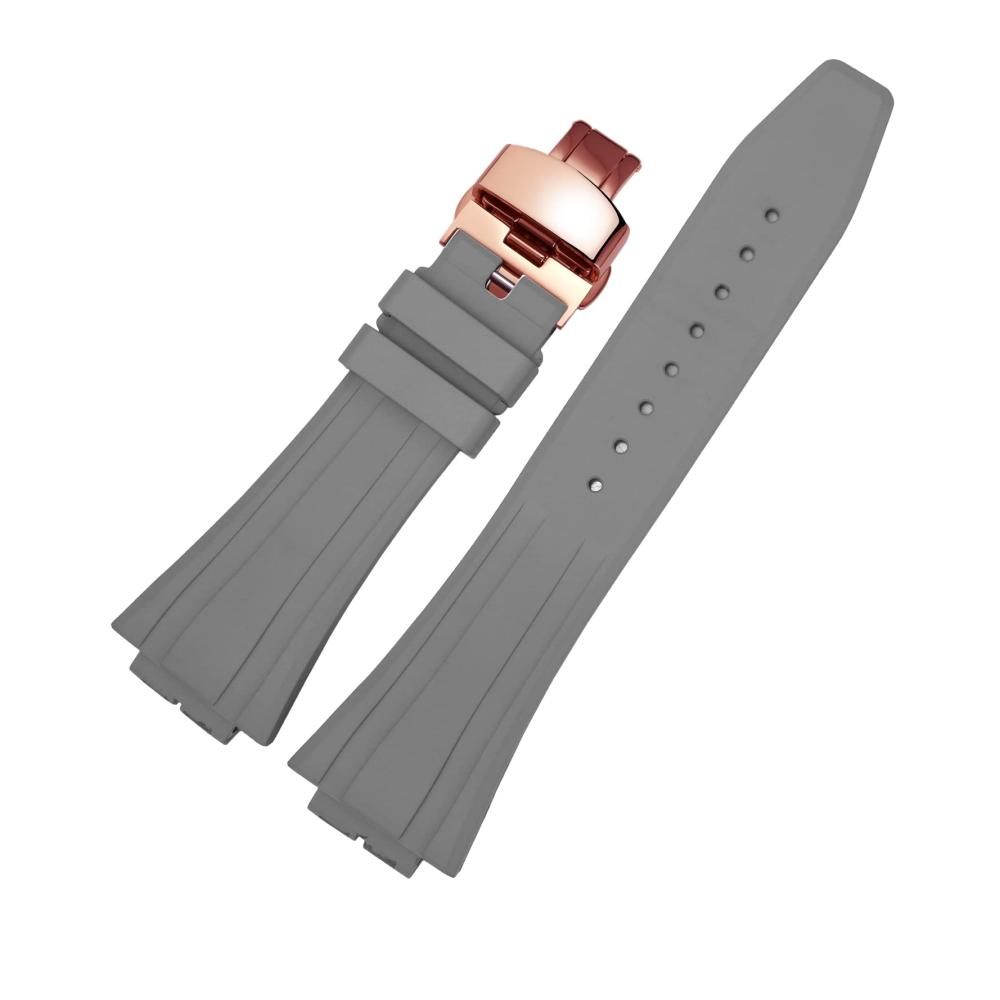 Graues Armband Rosenschnalle
