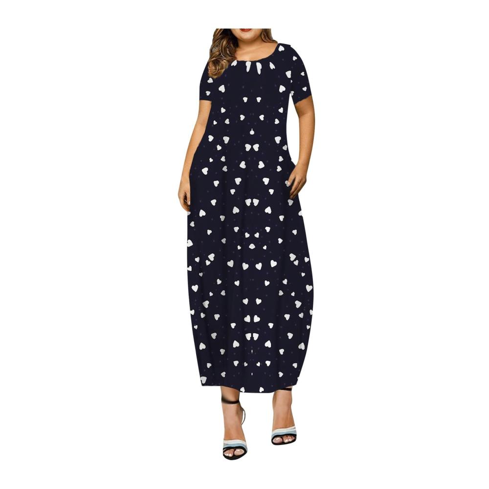 05-marine Sommerkleid Damen Kurz
