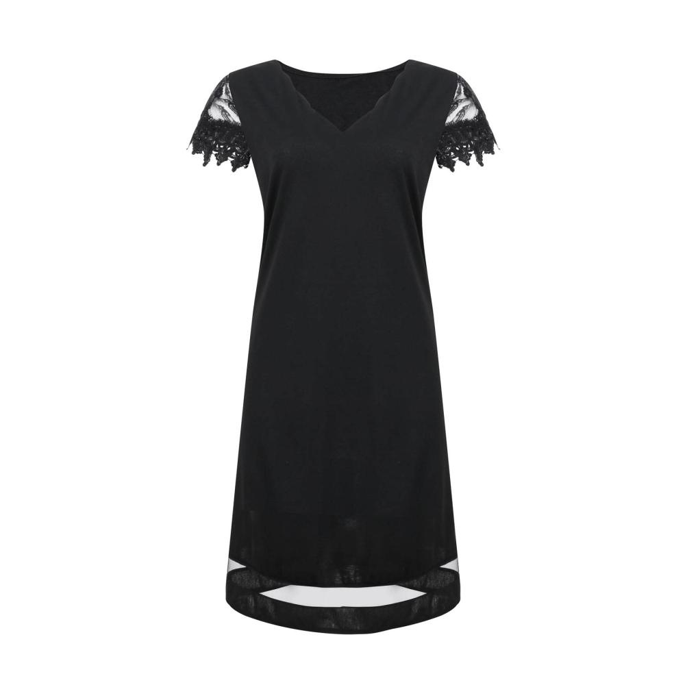 02-schwarz Sommerkleider Damen
