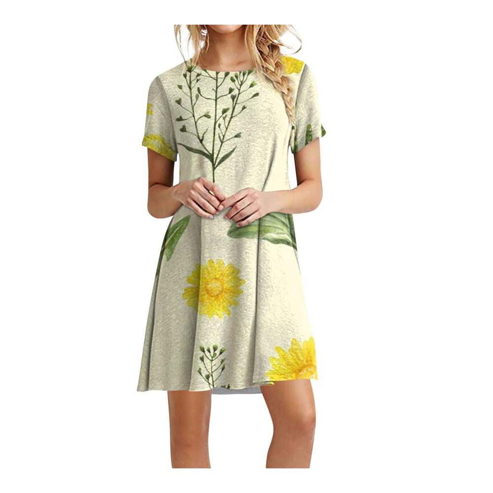04-gelb Damen Sommerkleider