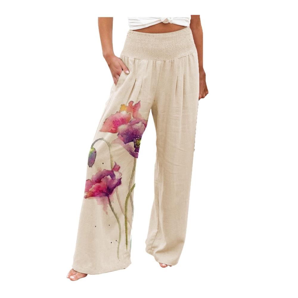 02-mehrfarbig Damen Hosen Sommer