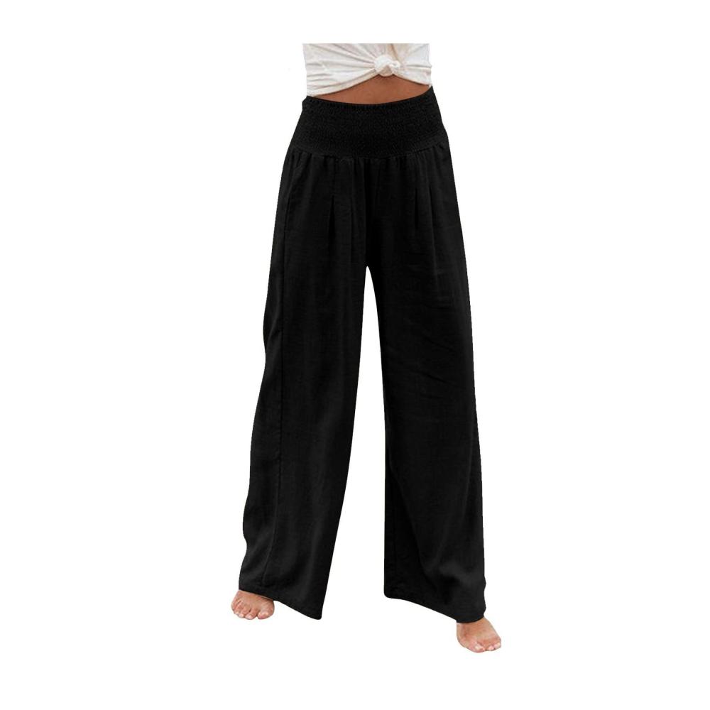 01-schwarz Hosen für Damen