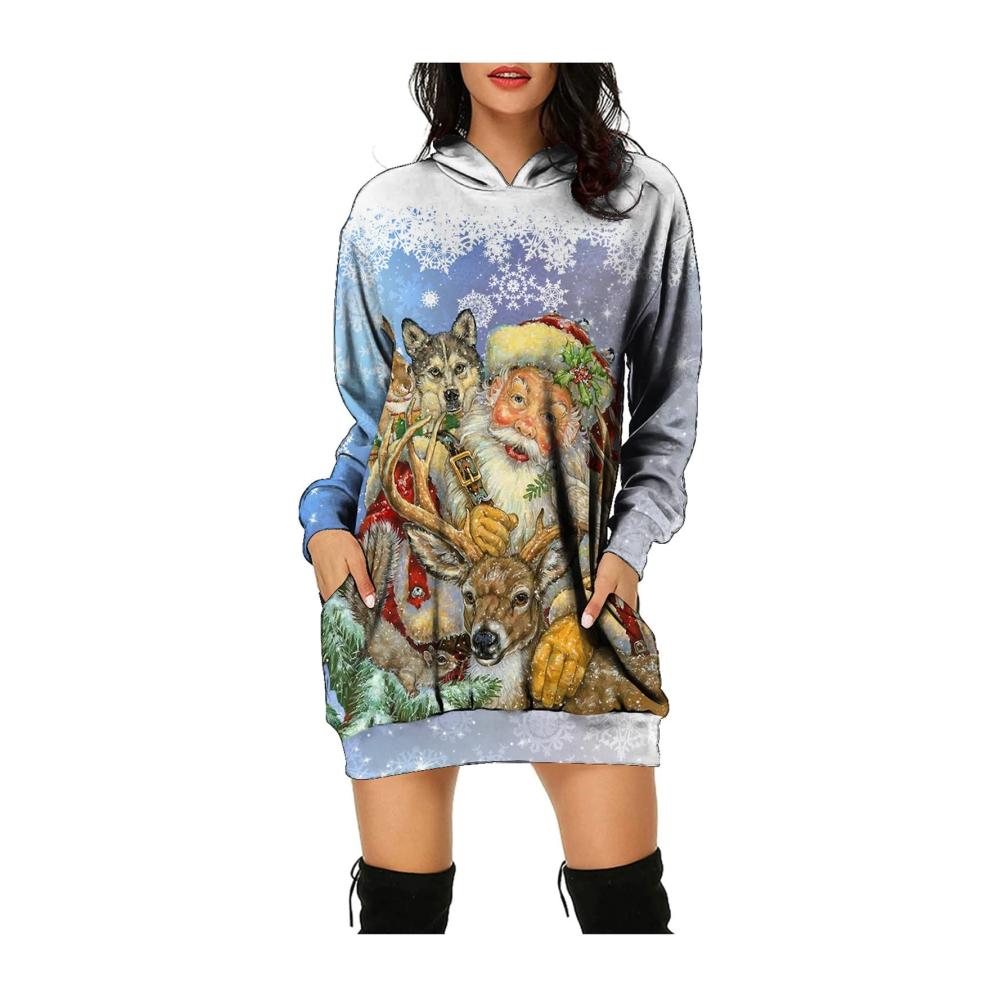 01-lila Weihnachtskleid Damen
