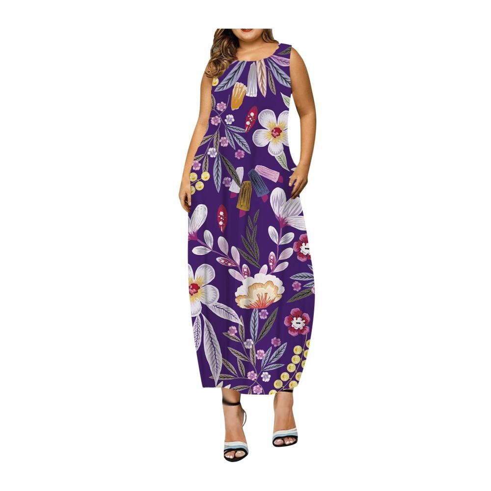 03-dunkelviolett Sommerkleid Damen Kurz