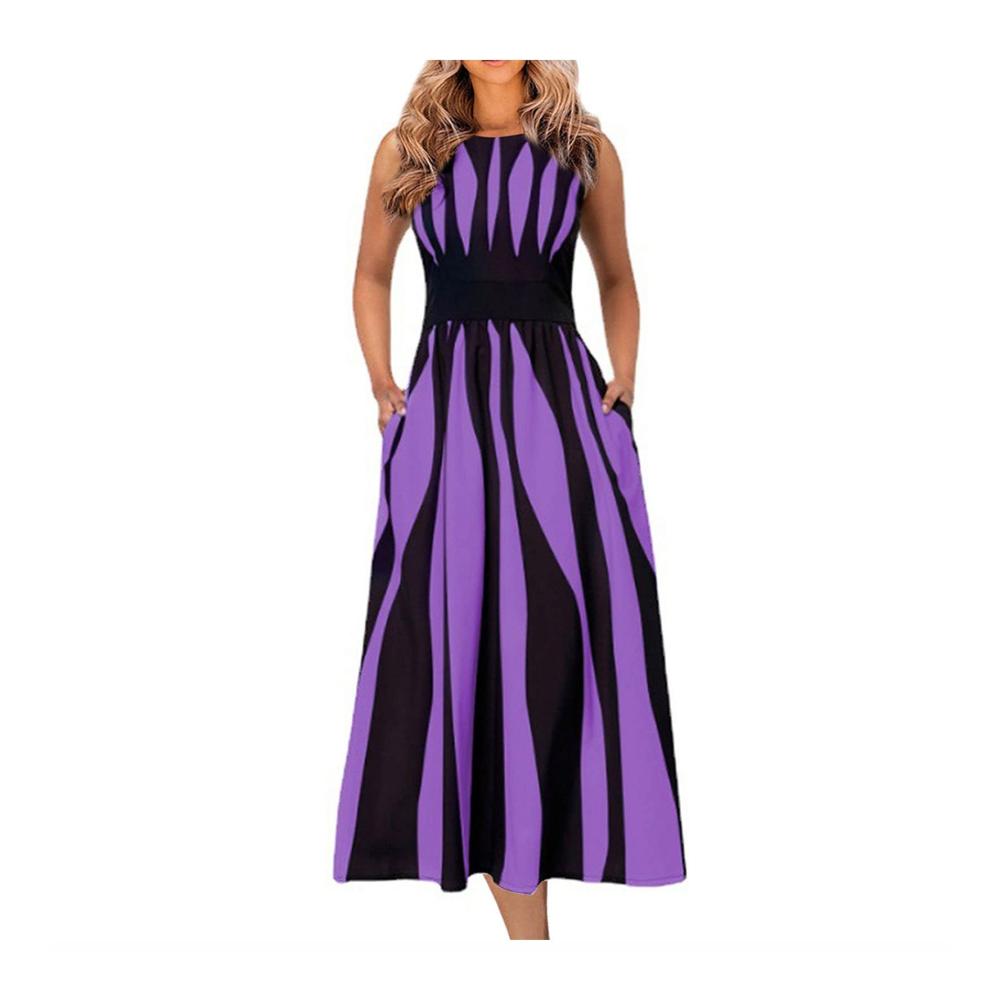 03-lila Sommerkleid Damen Lang