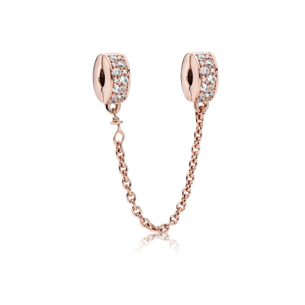 Shining Elegance Cubic Zirconia Charm in Rose Charm