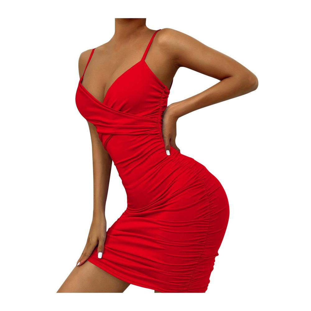01rot Kleid Damen Partykleid Kleider