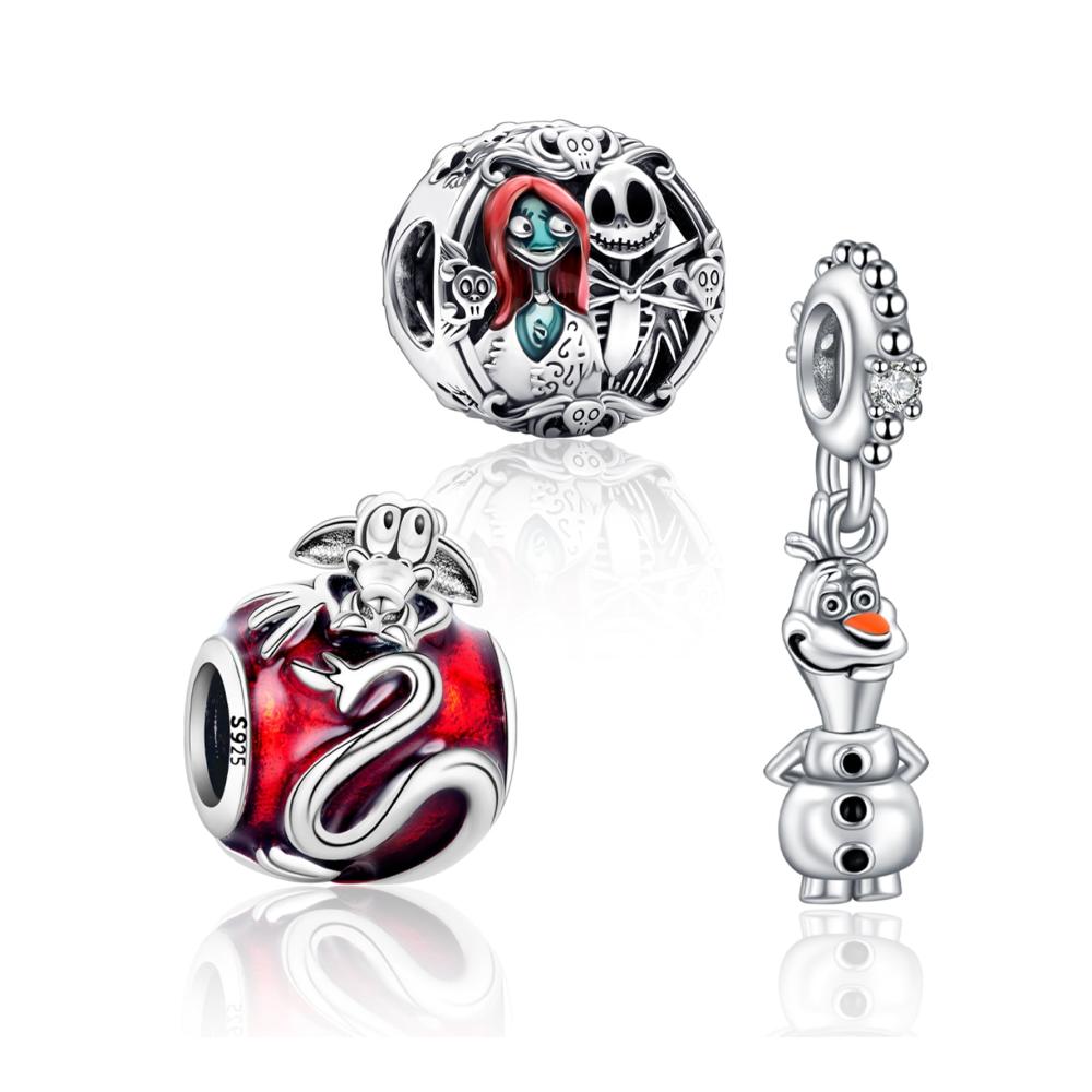 Snowman Dragon Zombie Bride Skull Charm