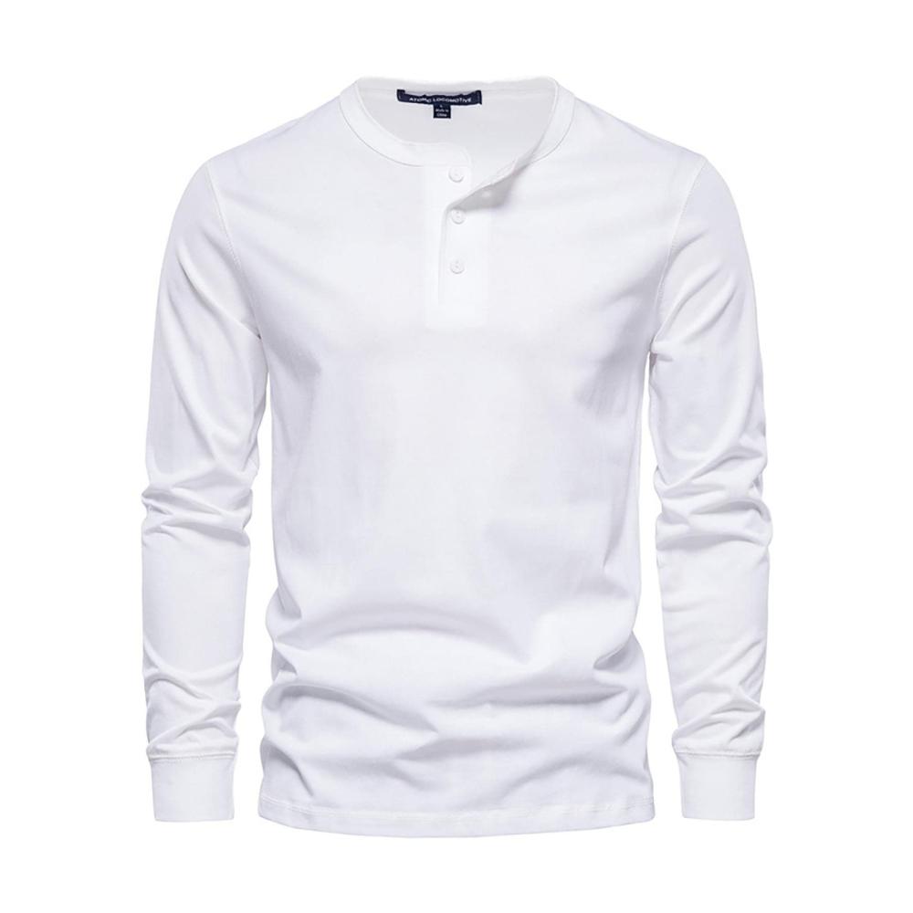 01weiß Langarmshirts für Herren