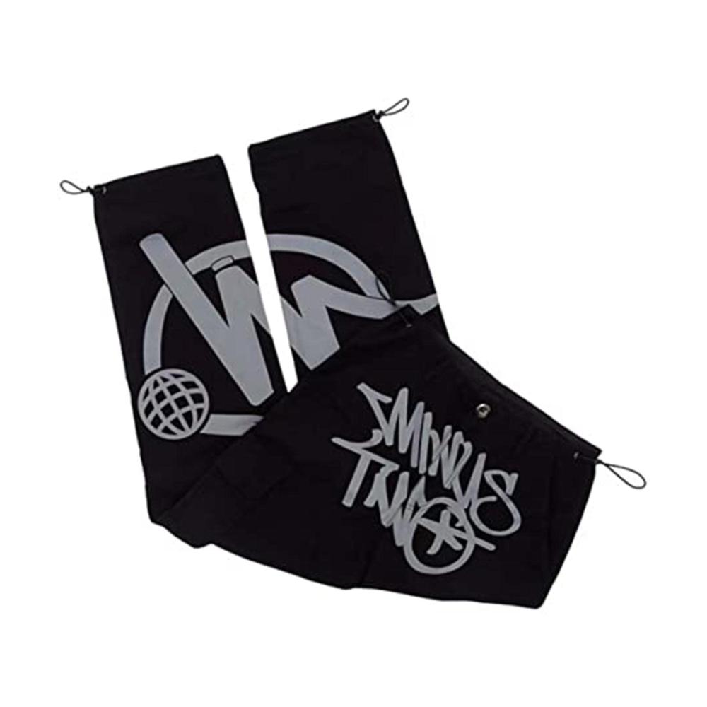 Black Pants Gray Lettering