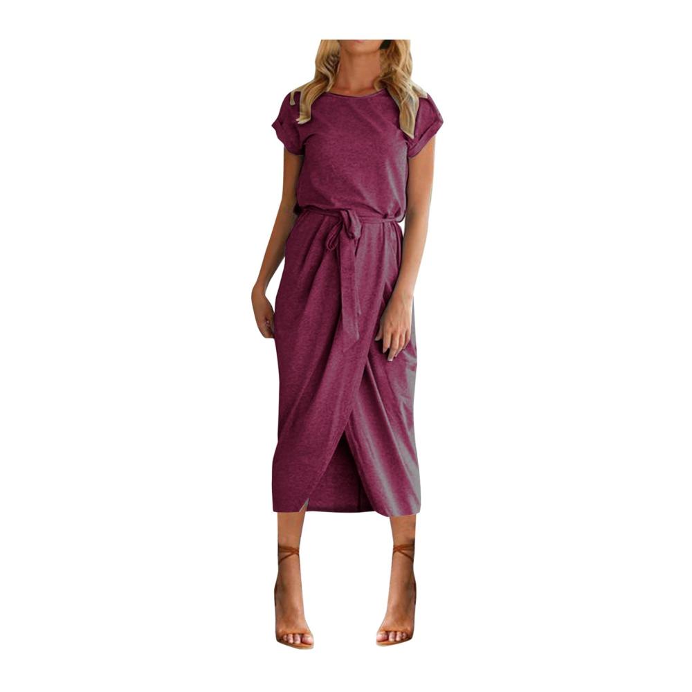 03-weinrot Sommerkleid Damen