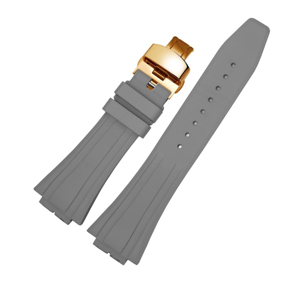 Graues Armband Goldschnalle