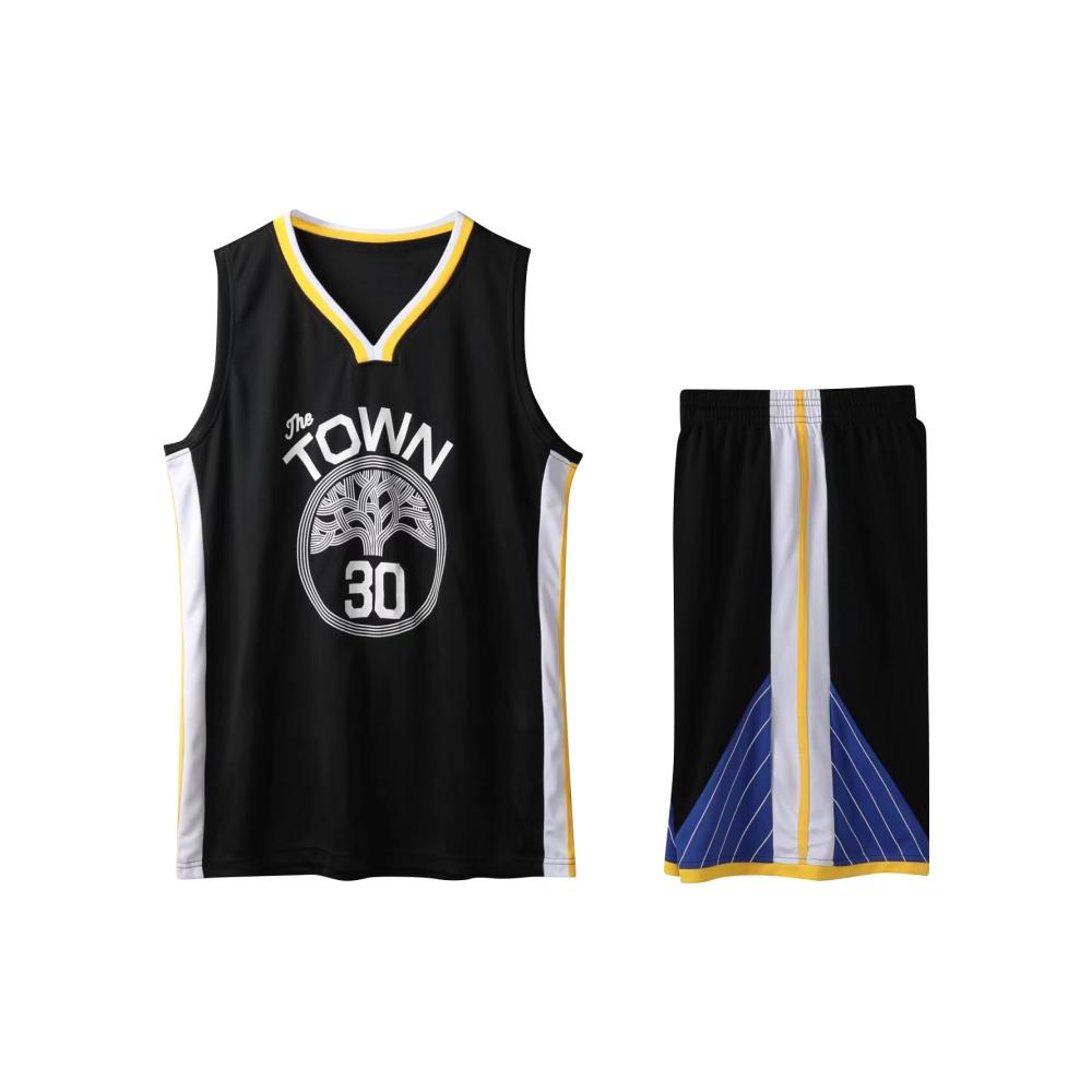 30-schwarz Basketball Trikot Kinder und Herren