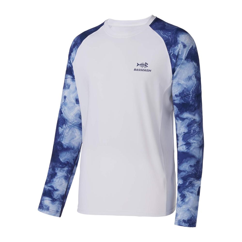 Weiß / Indigo Aquarell