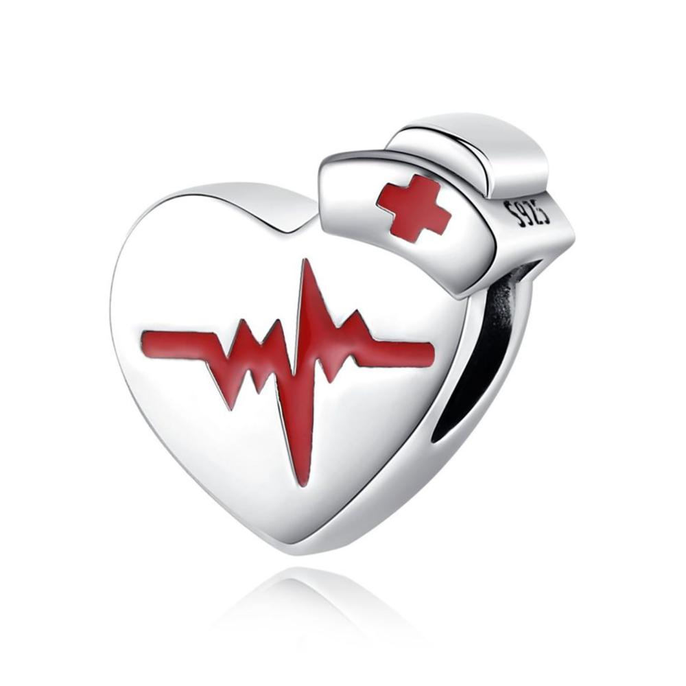 Nurse Hat Heart Charm