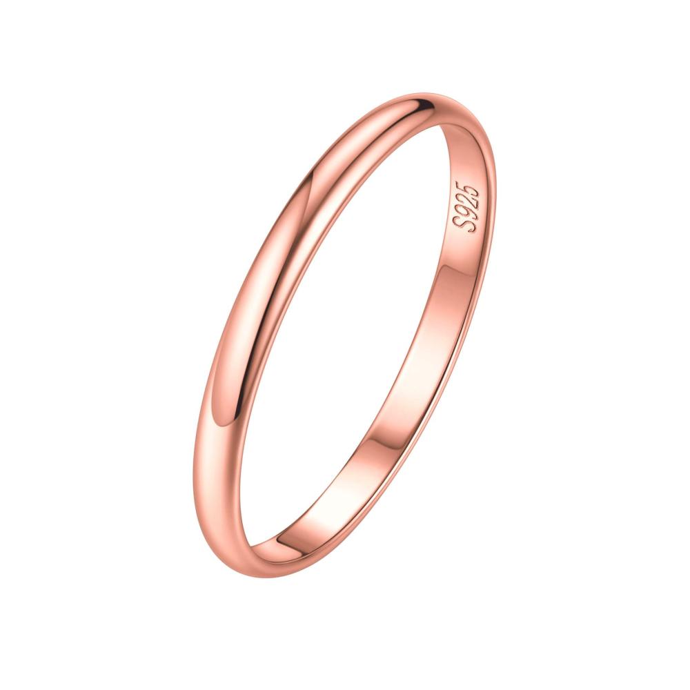 A 2mm Bandring-Rosegold