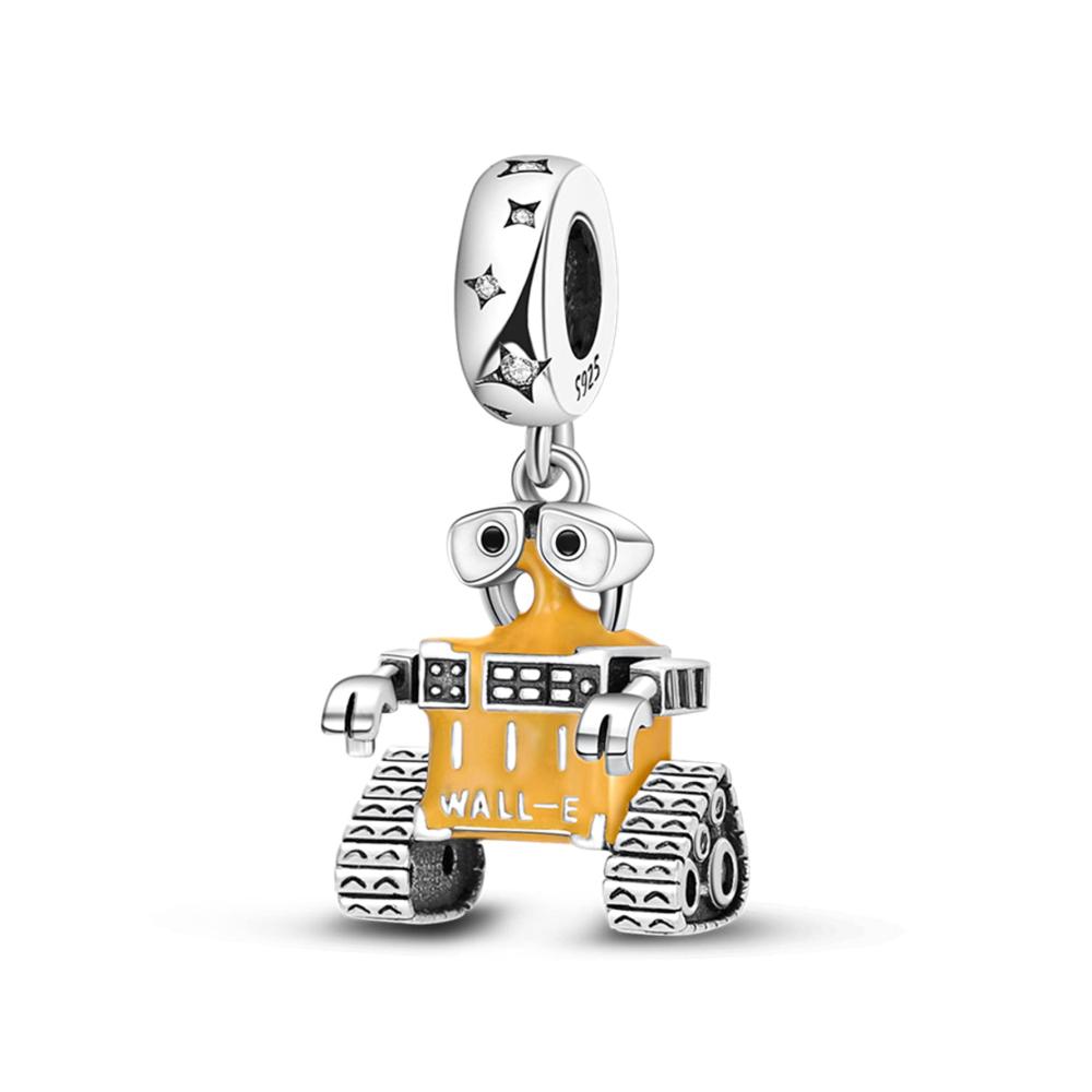 Yellow Cute Robot Charm