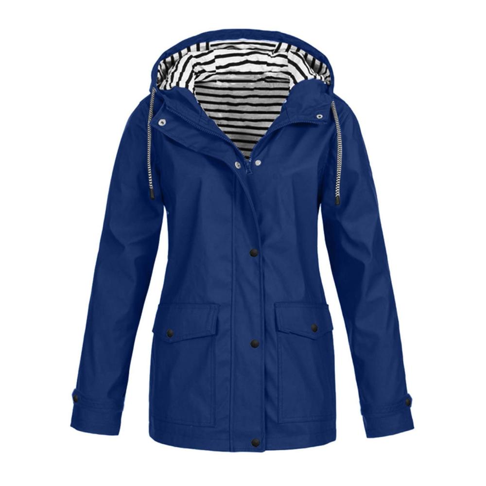01-blau Regenjacke Damen Wasserdicht