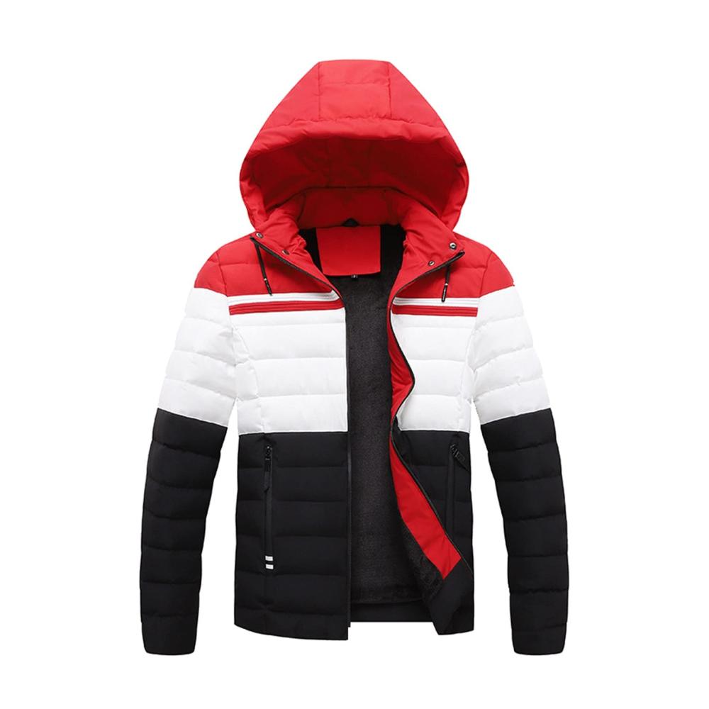04rot Herren Wintermantel